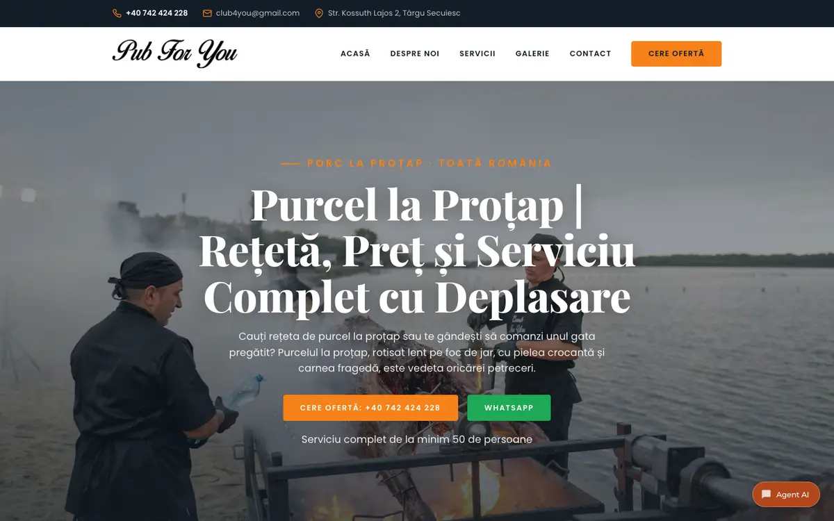 The purcel-la-protap.ro catering website
